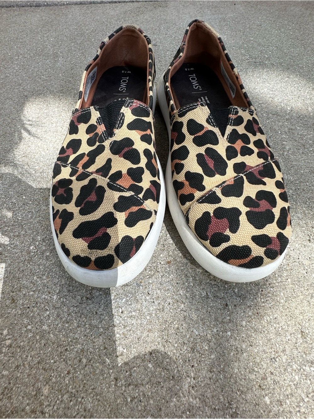 Toms Leopard Print Slip-On Sneakers in Black, Tan, Brown